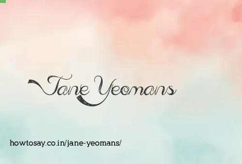 Jane Yeomans