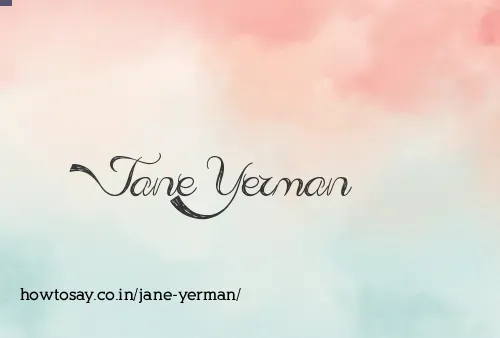 Jane Yerman
