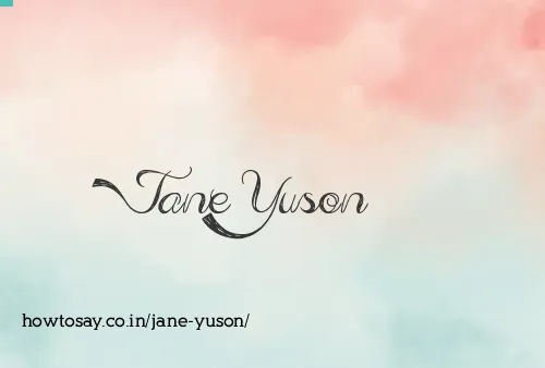 Jane Yuson