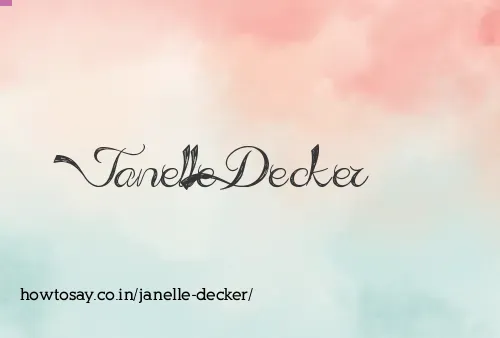 Janelle Decker