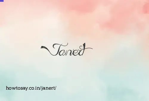 Janert