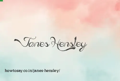 Janes Hensley