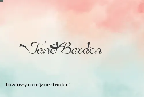 Janet Barden