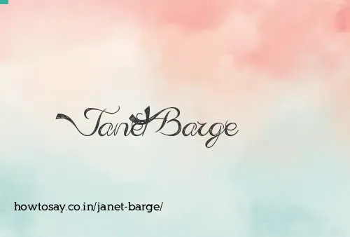 Janet Barge