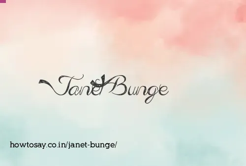 Janet Bunge