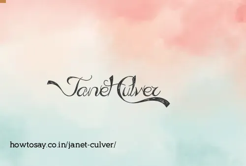 Janet Culver