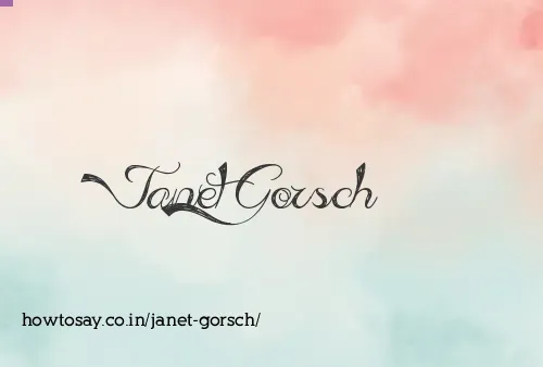 Janet Gorsch