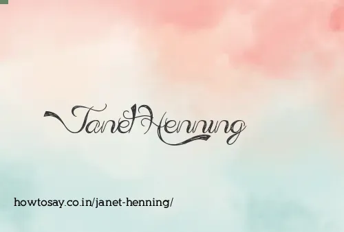 Janet Henning
