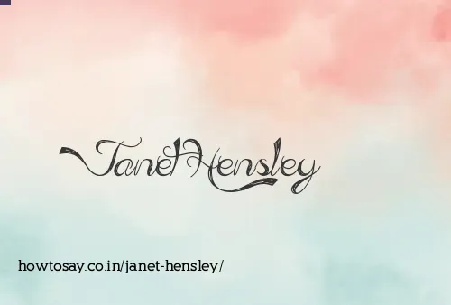Janet Hensley
