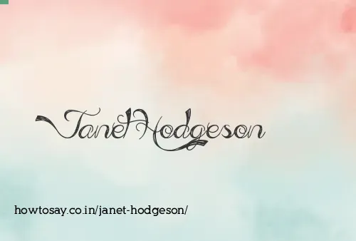 Janet Hodgeson
