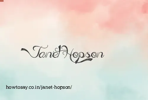 Janet Hopson