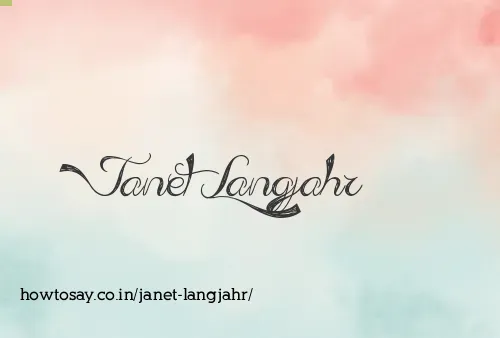 Janet Langjahr