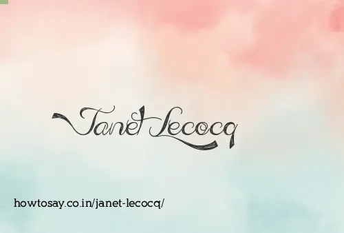 Janet Lecocq