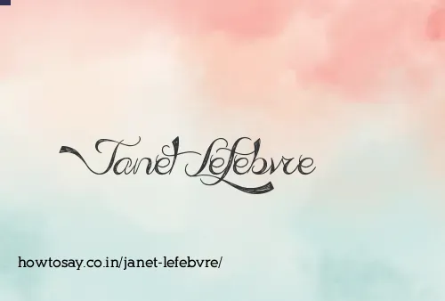 Janet Lefebvre