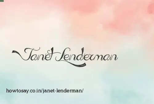 Janet Lenderman