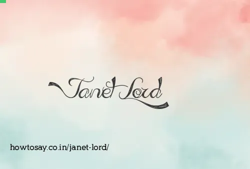 Janet Lord