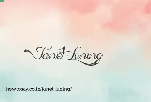 Janet Luning