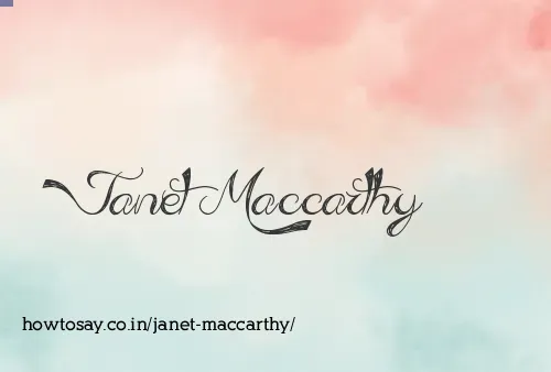 Janet Maccarthy
