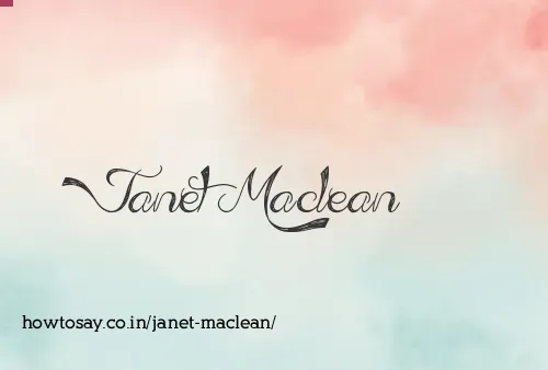 Janet Maclean