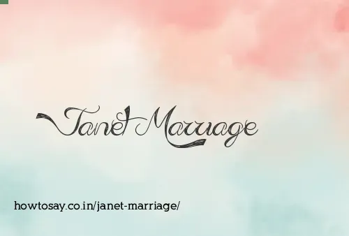 Janet Marriage