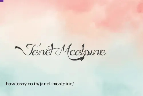 Janet Mcalpine