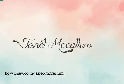 Janet Mccallum