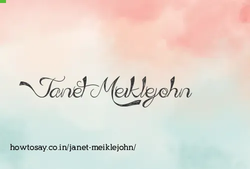 Janet Meiklejohn