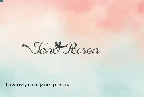 Janet Person