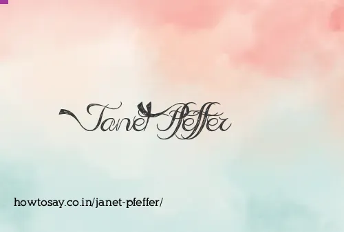 Janet Pfeffer