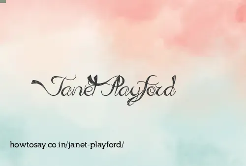Janet Playford