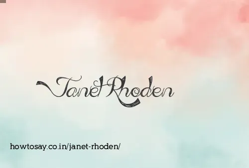 Janet Rhoden