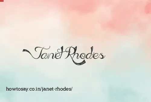 Janet Rhodes