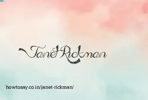 Janet Rickman