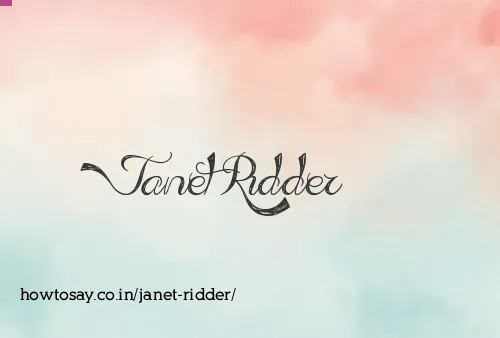 Janet Ridder