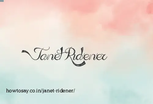 Janet Ridener