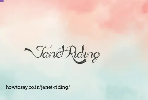 Janet Riding