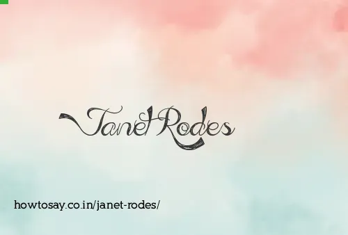 Janet Rodes