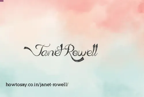 Janet Rowell