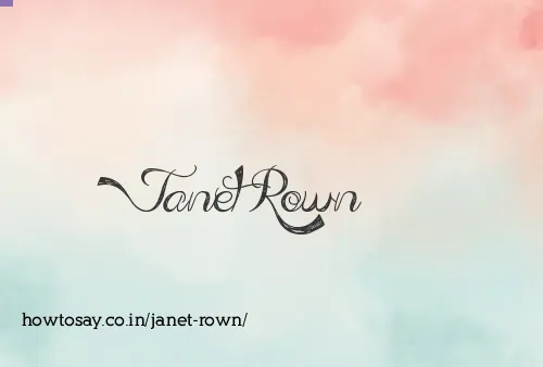 Janet Rown