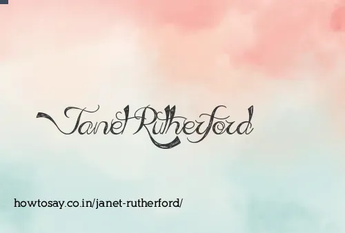Janet Rutherford