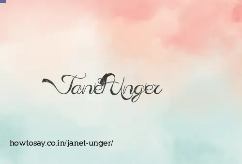 Janet Unger