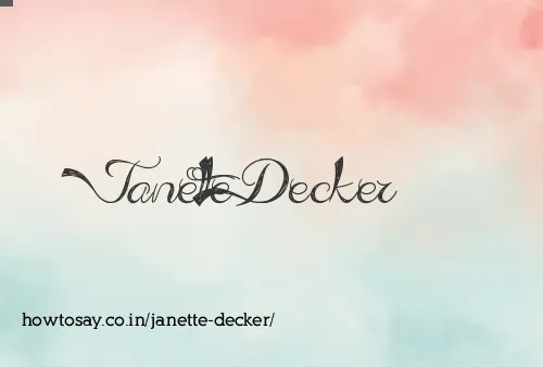 Janette Decker