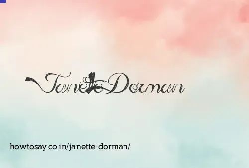 Janette Dorman