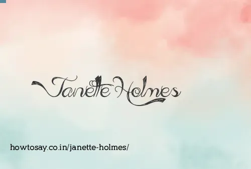Janette Holmes