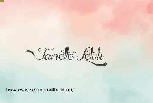 Janette Letuli