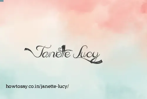 Janette Lucy