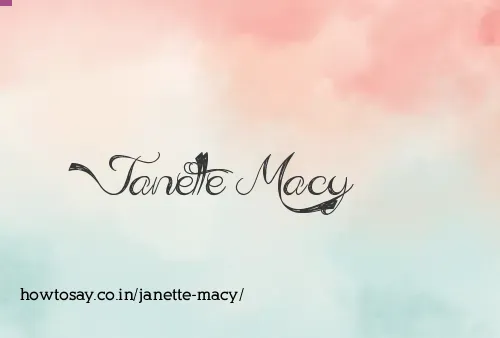 Janette Macy