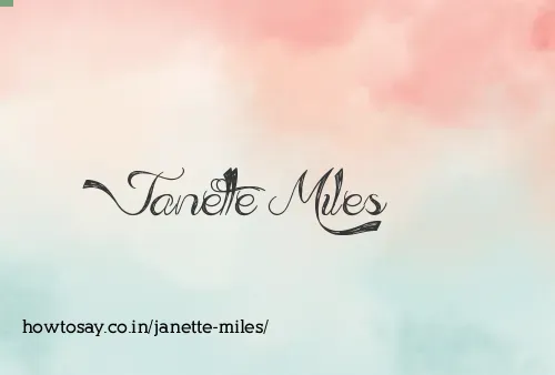 Janette Miles