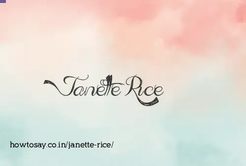 Janette Rice