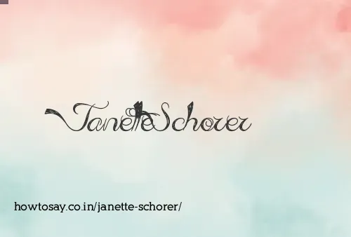Janette Schorer